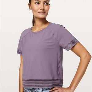 Lululemon Athletica Lavender Ribbed Crop Top